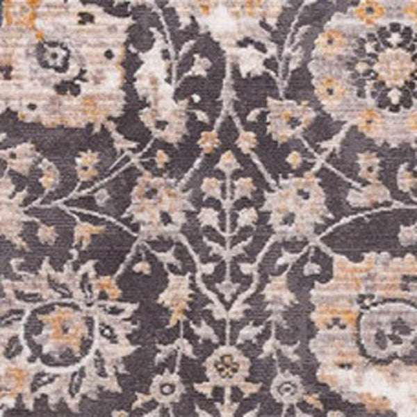 HomeRoots 10' Gray and Ivory Oriental Runner Rug - Durable, Stylish Accent for Hallways and Modern Spaces 2' x 15' 394861