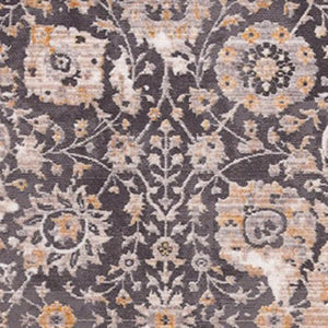 HomeRoots 10' Gray and Ivory Oriental Runner Rug - Durable, Stylish Accent for Hallways and Modern Spaces 2' x 15' 394861