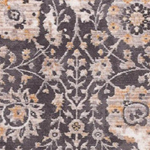 HomeRoots 10' Gray and Ivory Oriental Runner Rug - Durable, Stylish Accent for Hallways and Modern Spaces 2' x 20' 394863