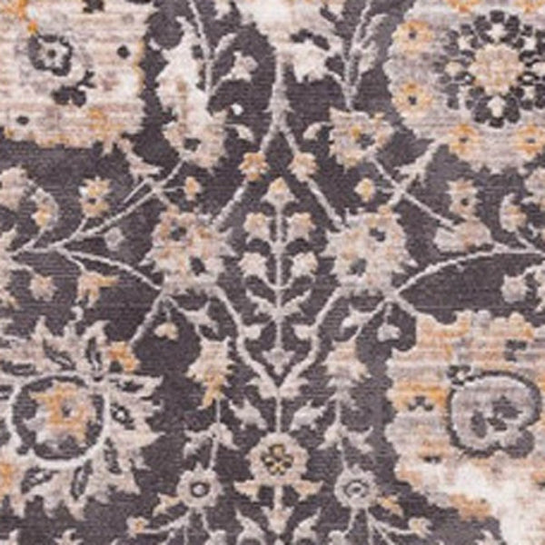 HomeRoots 10' Gray and Ivory Oriental Runner Rug - Durable, Stylish Accent for Hallways and Modern Spaces 2' x 20' 394863