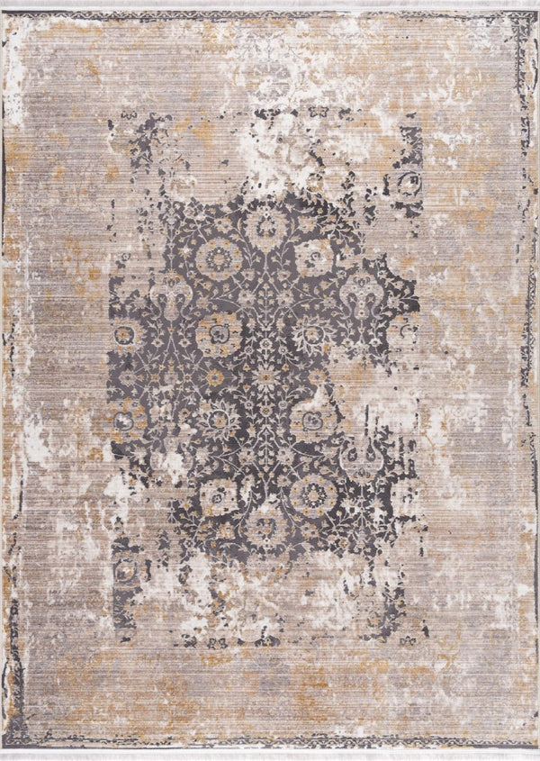 HomeRoots 10' Gray and Ivory Oriental Runner Rug - Durable, Stylish Accent for Hallways and Modern Spaces 8' X 10' 394873