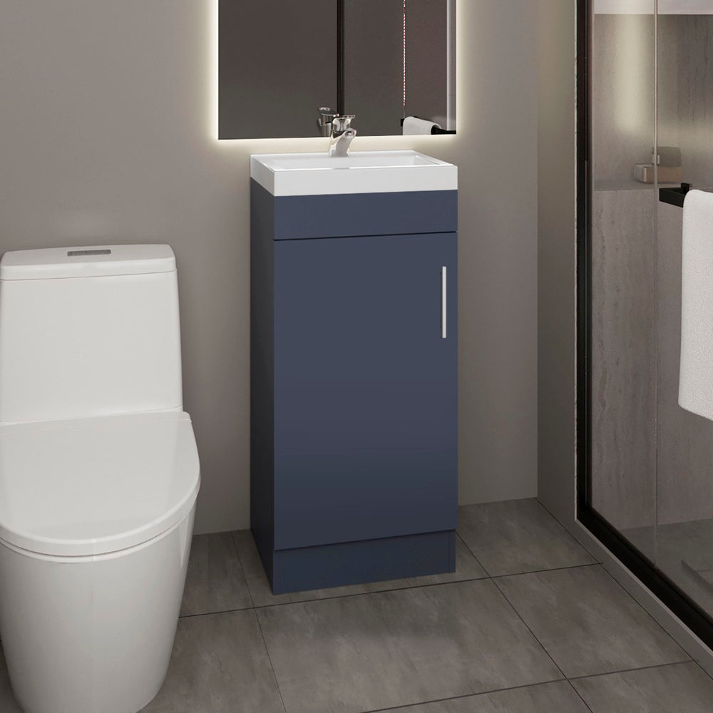 English Elm Madrid Floorstanding Vanity with Integrated Resin Sink Two Tone Modern Bathroom B200S00464