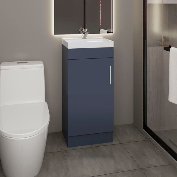 English Elm Madrid Floorstanding Vanity with Integrated Resin Sink Two Tone Modern Bathroom B200S00464