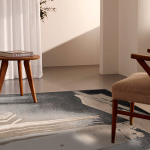 HomeRoots 8' Gray Abstract Power Loom Area Rug - Modern Design, Plush Comfort, Durable & Stain Resistant for Any Space 8' X 10' 394980