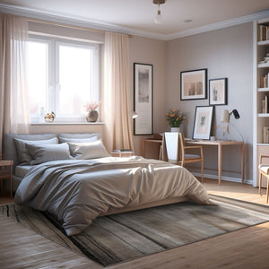 Homeroots 8' X 11' Cream And Tan Abstract Marble Area Rug  Polyester 394984