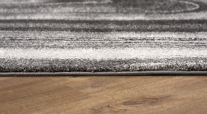 Homeroots 4' X 6' Dark Gray Abstract Illusional Area Rug  Polyester 394985