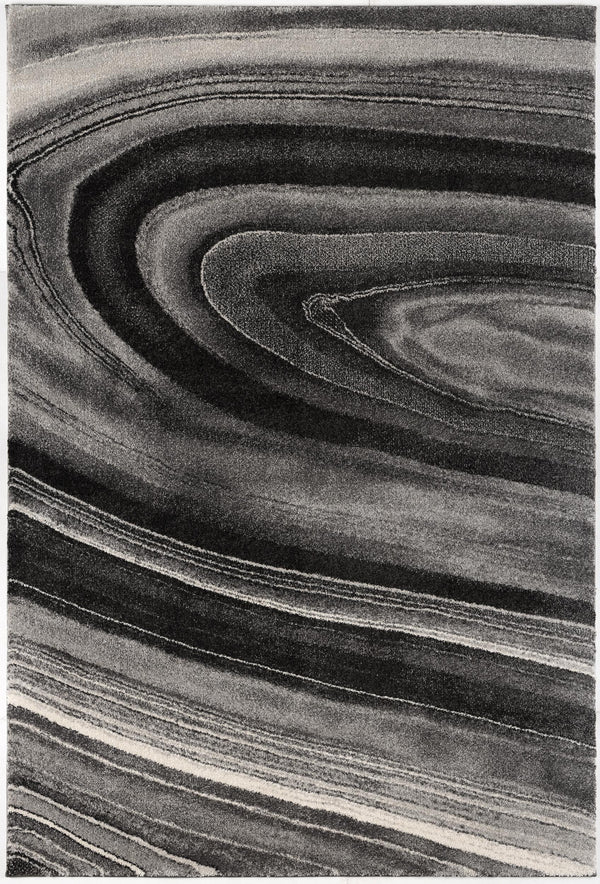 Homeroots 5' X 8' Dark Gray Abstract Illusional Area Rug  Polyester 394986