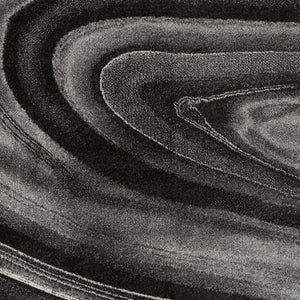 Homeroots 7' X 10' Dark Gray Abstract Illusional Area Rug  Polyester 394987