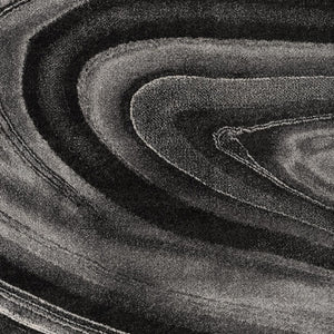 Homeroots 8' X 11' Dark Gray Abstract Illusional Area Rug  Polyester 394988