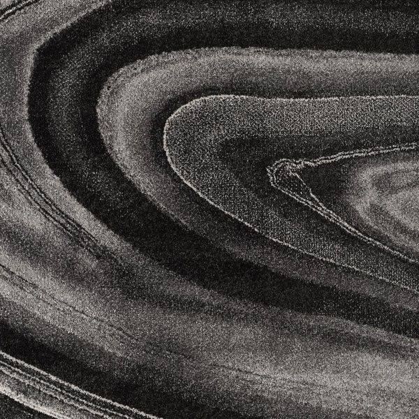 Homeroots 8' X 11' Dark Gray Abstract Illusional Area Rug  Polyester 394988