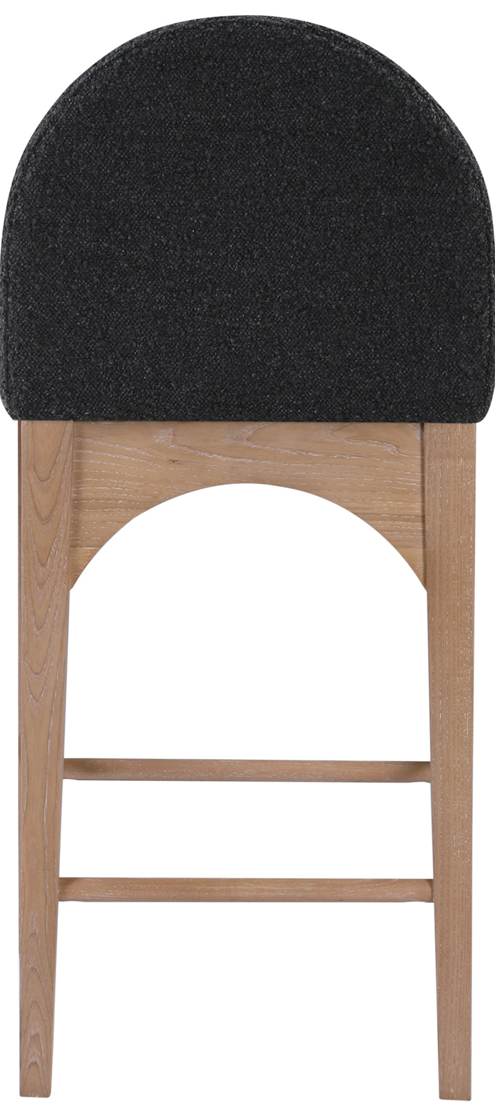 Waldorf Black Boucle Fabric Stool 394Black-C Meridian Furniture