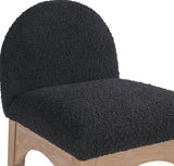 Waldorf Black Boucle Fabric Stool 394Black-C Meridian Furniture