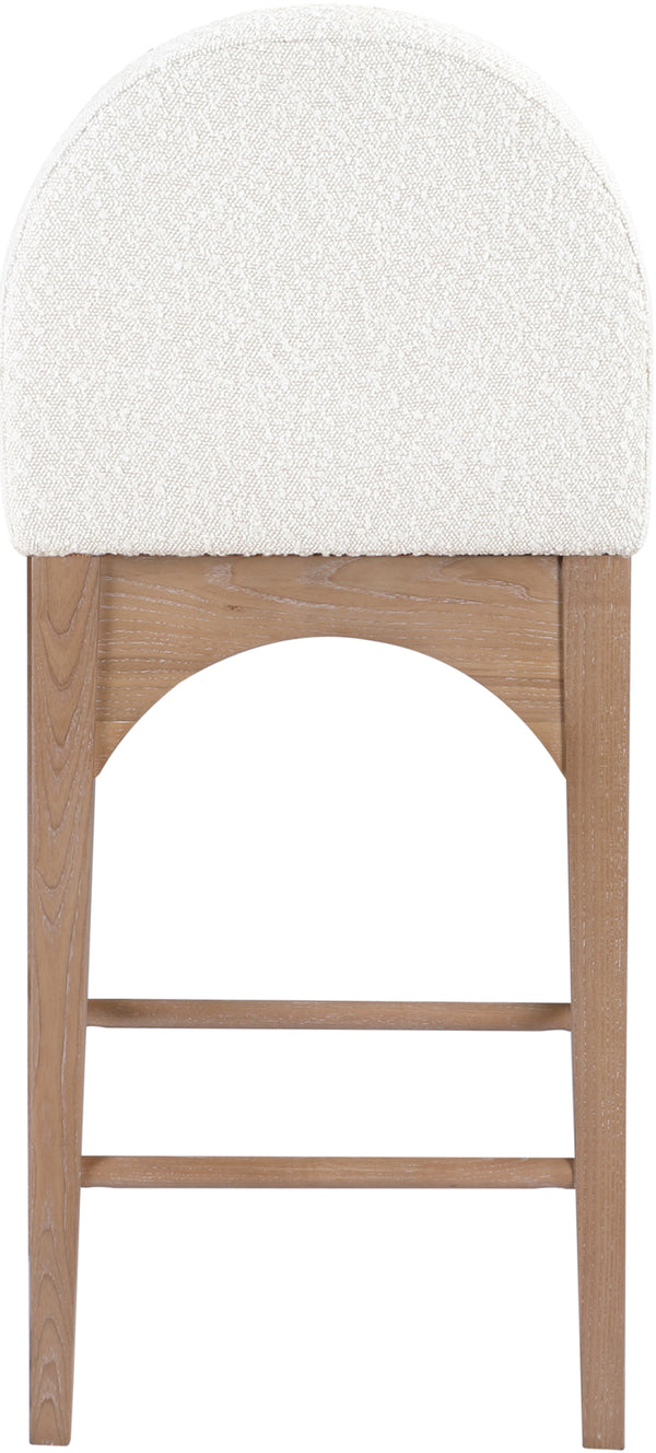Waldorf Cream Boucle Fabric Stool 394Cream-C Meridian Furniture