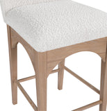 Waldorf Cream Boucle Fabric Stool 394Cream-C Meridian Furniture