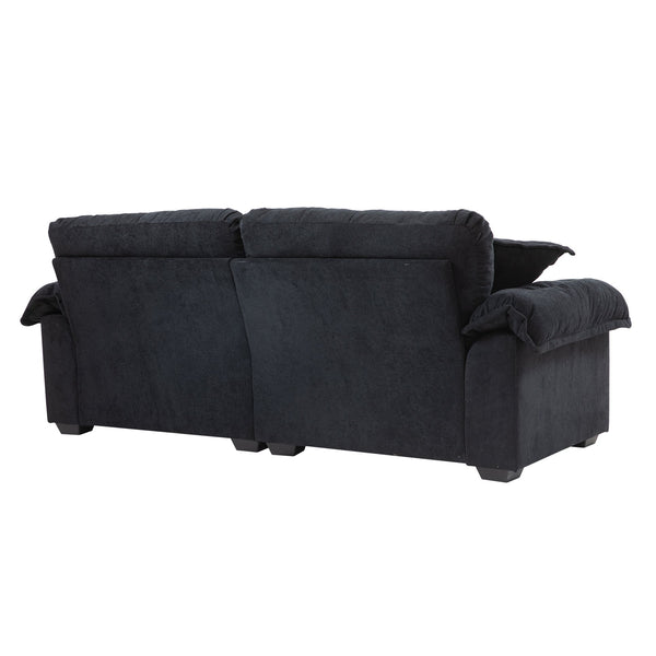 English Elm 84" Chenille Sofa Loveseat with Memory Foam & Pocket Springs, Plush Dual-Layer Comfort, Sturdy Frame Black W676S00009