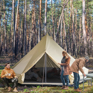 English Elm Outsunny 10 Person Glamping Yurt Tent Waterproof Polyester Family Outdoor Shelter W2225P200508