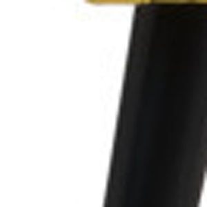 Homeroots 30" Yellow And Black And Gold Velvet Arm Chair   395047