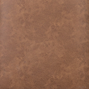 HomeRoots 29" Stylish Brown Faux Leather Armchair with Black Accents & Coordinating Toss Pillow for Comfort 395049