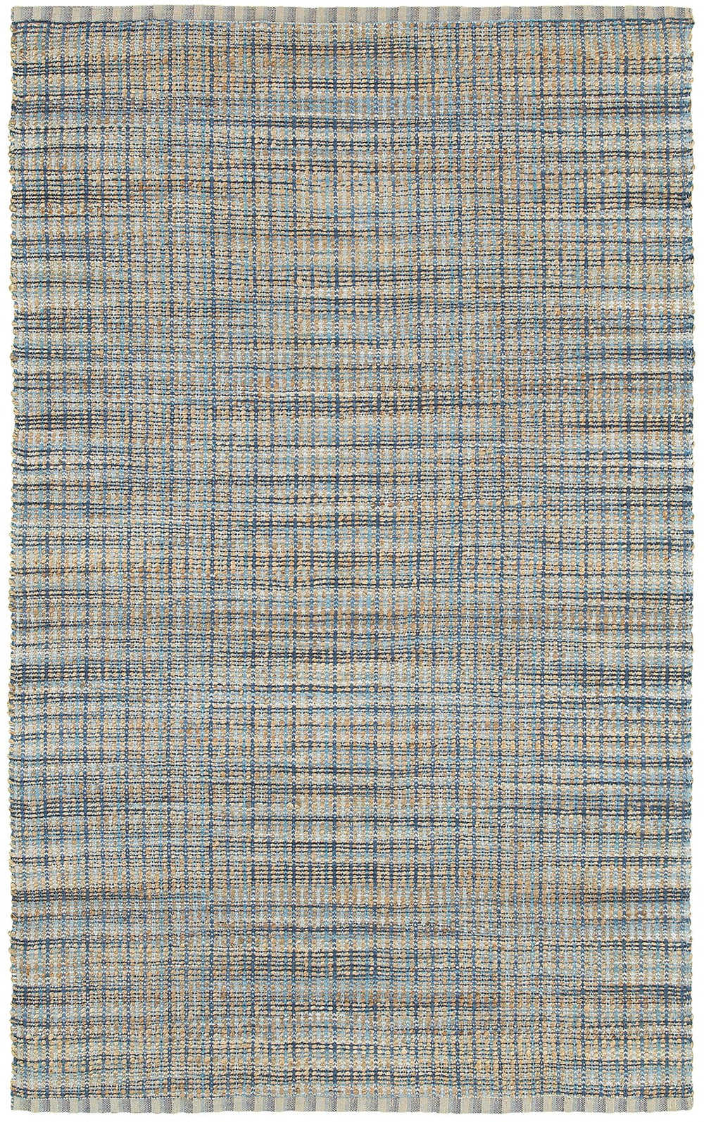 Homeroots 8' X 10' Blue And Ivory Hand Woven Area Rug  Jute 395097