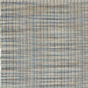 Homeroots 8' X 10' Blue And Ivory Hand Woven Area Rug  Jute 395097