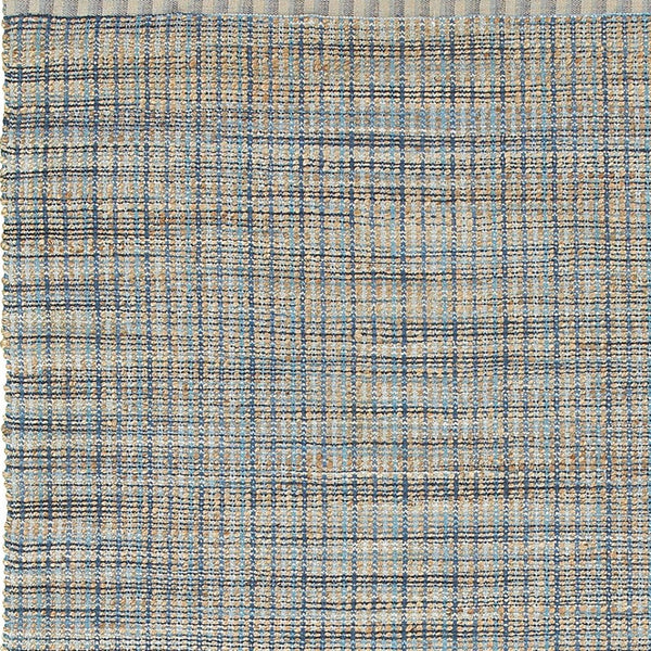 Homeroots 8' X 10' Blue And Ivory Hand Woven Area Rug  Jute 395097