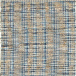 Homeroots 8' X 10' Blue And Ivory Hand Woven Area Rug  Jute 395097