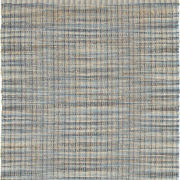 Homeroots 8' X 10' Blue And Ivory Hand Woven Area Rug  Jute 395097