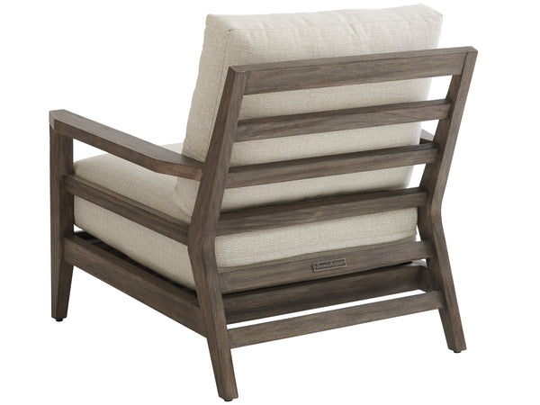 Lexington Tommy Bahama Outdoor 3950-10-40 La Jolla Occasional Chair - Stylish Teak Design With Plush Seating For Outdoor Elegance Taupe  3950-10-40