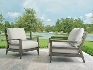 Lexington Tommy Bahama Outdoor 3950-10-40 La Jolla Occasional Chair - Stylish Teak Design With Plush Seating For Outdoor Elegance Taupe  3950-10-40