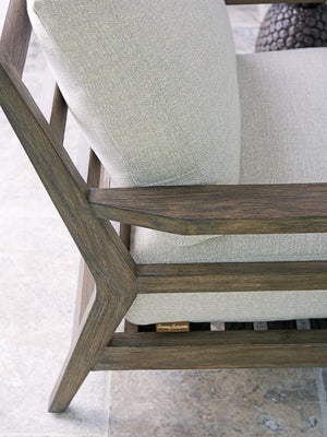 Lexington Tommy Bahama Outdoor 3950-10-40 La Jolla Occasional Chair - Stylish Teak Design With Plush Seating For Outdoor Elegance Taupe  3950-10-40