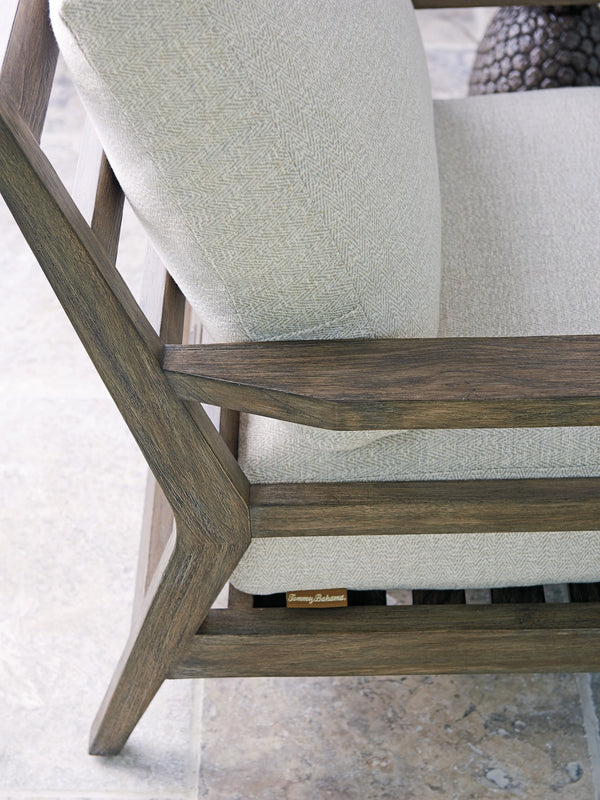 Lexington Tommy Bahama Outdoor 3950-10-40 La Jolla Occasional Chair - Stylish Teak Design With Plush Seating For Outdoor Elegance Taupe  3950-10-40