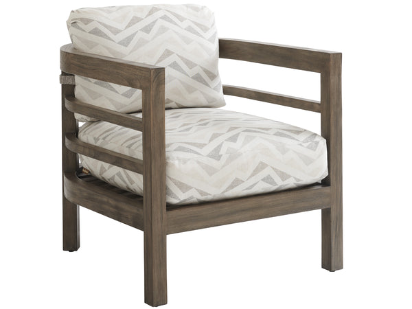 Lexington Tommy Bahama Outdoor 3950-11-40 La Jolla Lounge Chair - Stylish Teak Design With Plush Seating For Outdoor Elegance Taupe  3950-11-40