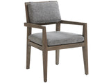 Lexington Tommy Bahama Outdoor 3950 La Jolla Arm Dining Chair - Sustainable Teak, Plush Upholstery & Contemporary Outdoor Elegance Taupe  3950-13-41