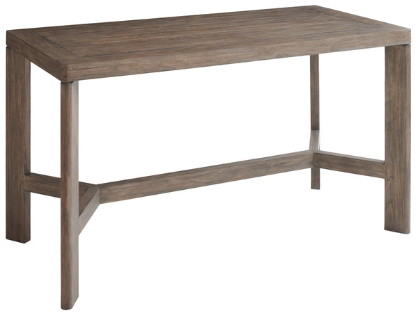 Lexington Tommy Bahama Outdoor 3950-873 La Jolla High/Low Bistro Table - Contemporary Teak Design With Stylish Performance Fabrics Taupe  3950-873