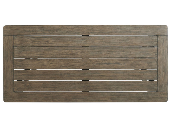 Lexington Tommy Bahama Outdoor 3950-873 La Jolla High/Low Bistro Table - Contemporary Teak Design With Stylish Performance Fabrics Taupe  3950-873