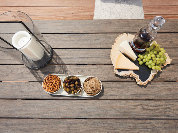 Lexington Tommy Bahama Outdoor 3950-877 La Jolla Rectangular Dining Table – Stylish Teak Design For Outdoor Gatherings & Comfort Taupe  3950-877