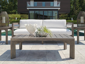 Lexington Tommy Bahama Outdoor 3950-945 La Jolla Rectangular Cocktail Table - Stylish Teak Design With Plush Seating & Protection Taupe  3950-945