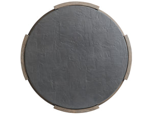 Lexington Tommy Bahama Outdoor 3950-947 La Jolla Round Cocktail Table - Stylish Teak Design With Faux Slate Top For Outdoor Elegance Taupe  3950-947