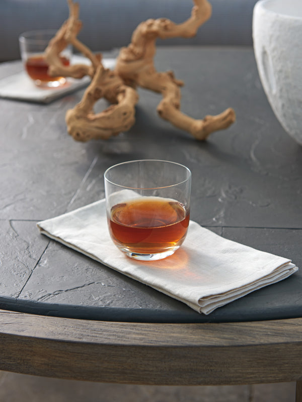 Lexington Tommy Bahama Outdoor 3950-947 La Jolla Round Cocktail Table - Stylish Teak Design With Faux Slate Top For Outdoor Elegance Taupe  3950-947