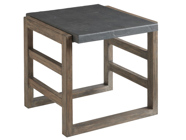 Lexington Tommy Bahama Outdoor 3950-957 La Jolla Cast Top Rectangular End Table - Stylish Teak Design With Weather-resistant Finish Taupe  3950-957