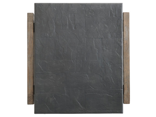 Lexington Tommy Bahama Outdoor 3950-957 La Jolla Cast Top Rectangular End Table - Stylish Teak Design With Weather-resistant Finish Taupe  3950-957