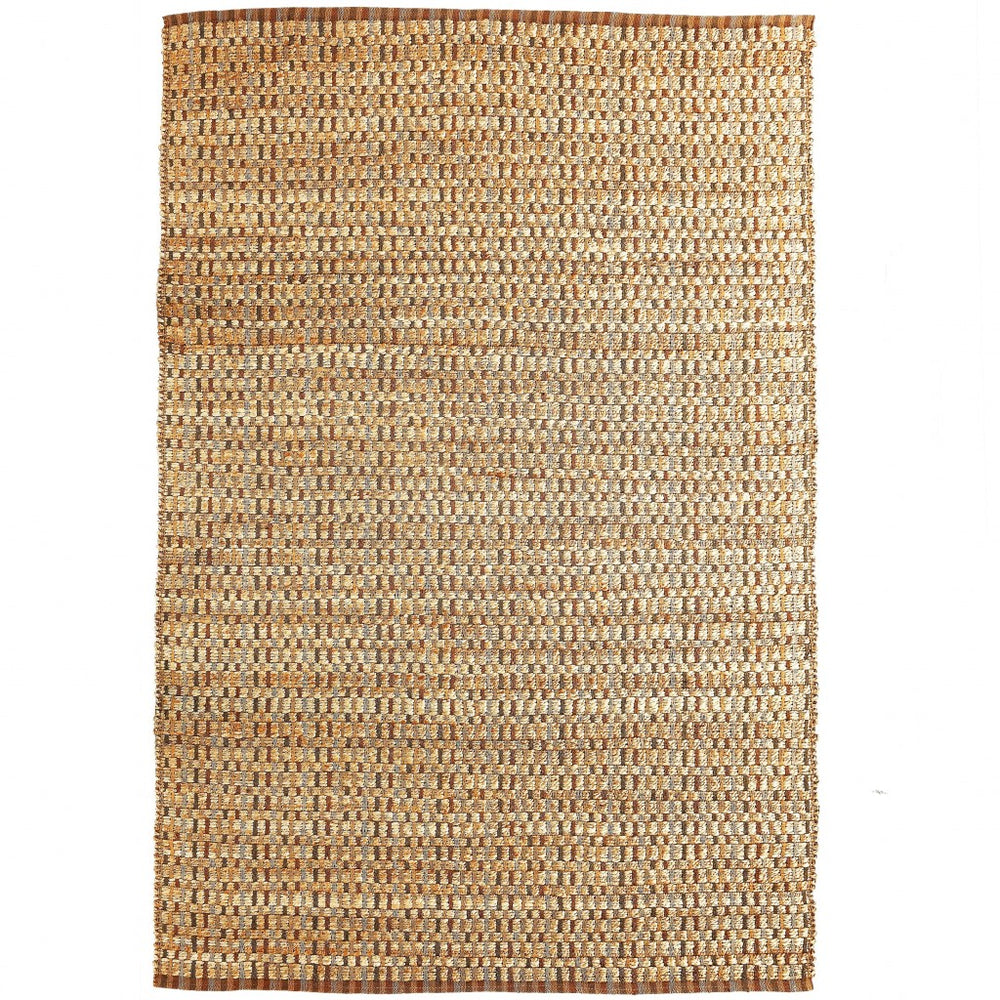 Homeroots 9' X 12' Tan Classic Interwoven Area Rug  Jute 395100