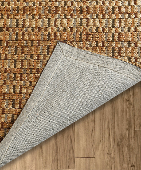Homeroots 9' X 12' Tan Classic Interwoven Area Rug  Jute 395100