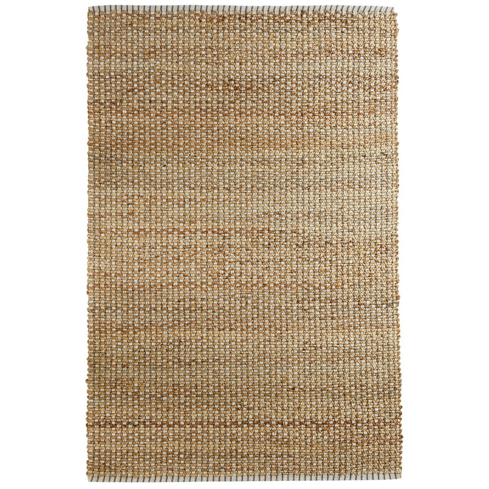 Homeroots 9' X 12' Natural Hand Woven Area Rug  Jute 395112