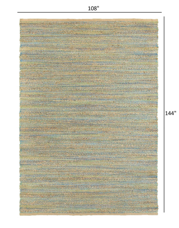 Homeroots 9' X 12' Natural Hand Woven Area Rug  Jute 395115