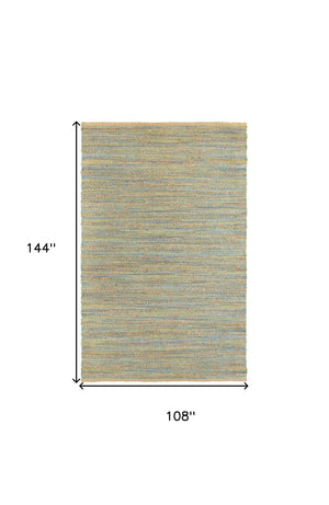 Homeroots 9' X 12' Natural Hand Woven Area Rug  Jute 395115