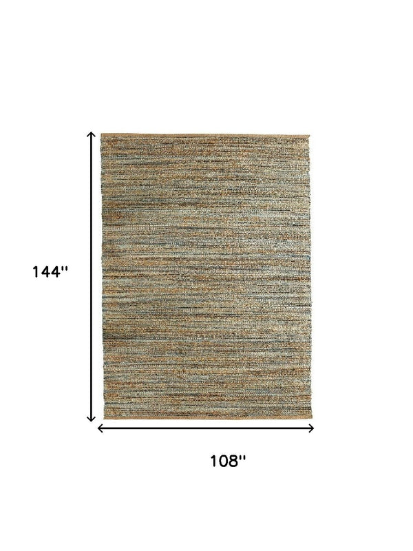 Homeroots 9' X 12' Natural Hand Woven Area Rug  Jute 395118