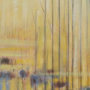 Wildwood Spring Spring Lake Oil Seascape In Gold Wood Frame — 45.5" Impressionistic Coastal Canvas, Ready To Hang 395123