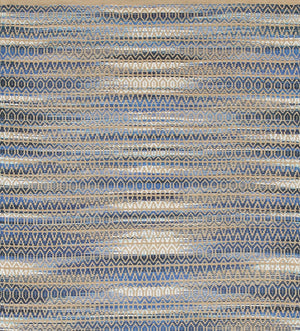 Homeroots 9' X 12' Round Navy And Tan Striated Area Rug  Jute 395132