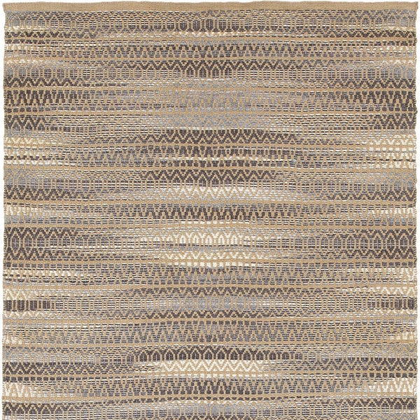 Homeroots 9' X 12' Gray And Tan Striated Runner Rug  Jute 395135